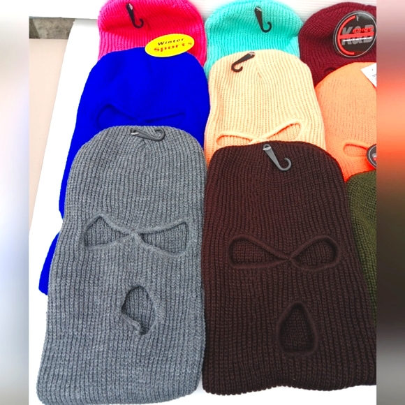 KNITTED 3 HOLE WINTER SKI MASK - Hat - Picture 8 of 16